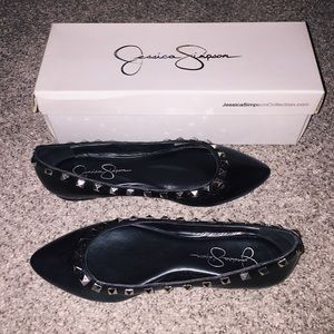 Black studded Jessica Simpson flats